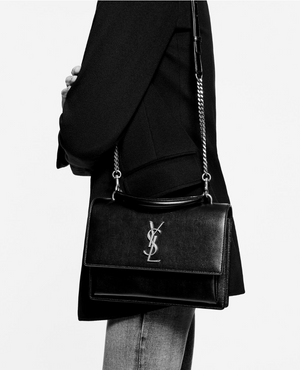YSL Sunset Inspire Leather Top Handle Bag
