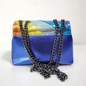 AVALON Rainbow Metallic Strip Handbag